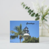 vuurtoren, groeten.... briefkaart (Staand voorkant)