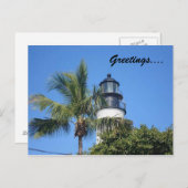 vuurtoren, groeten.... briefkaart (Voorkant / Achterkant)