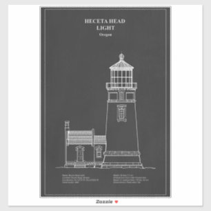 Vuurtoren Heceta Head - Oregon - PD Sticker