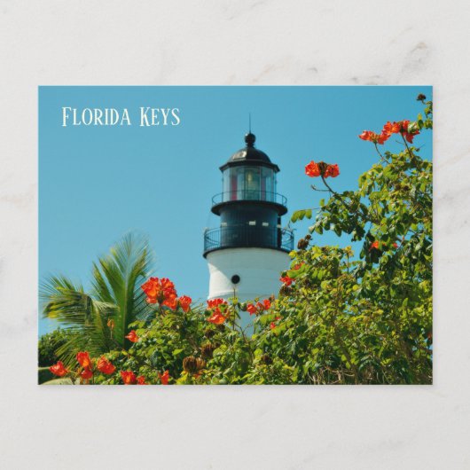 Vuurtoren in de Florida Keys Briefkaart (Voorkant)