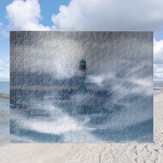 Vuurtoren in de storm - Oostzee-Zee Legpuzzel