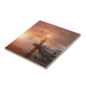 Vuurtoren in de Sunset Tegeltje (Zijkant)