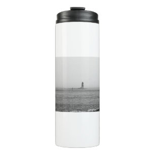 Vuurtoren in de verte thermosbeker