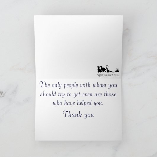 vuurtoren in Glas in lood Bedankkaart (Binnen)