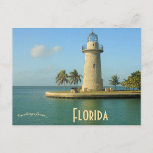 Vuurtoren in het Biscayne National Park Briefkaart