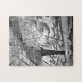 vuurtoren in het Storm Legpuzzel (Horizontaal)