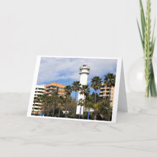 Vuurtoren in Marbella, Spanje Feestdagen Kaart