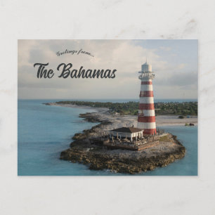 Vuurtoren in Ocean Cay De Bahama's Briefkaart