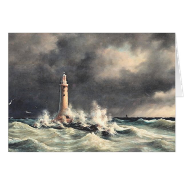 vuurtoren in Stora Balt, fijn Briefkaart (Voorkant Horizontaal)