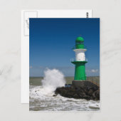 vuurtoren in Warnemuende Briefkaart (Voorkant / Achterkant)