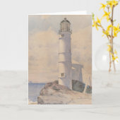 Vuurtoren, Isle of Shoals | Childe Hassam Kaart (Gele Bloem)