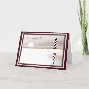 Vuurtoren, Kerstmis Feestdagen Kaart