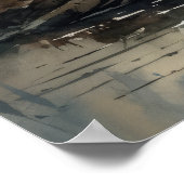 Vuurtoren Kustkunst Print Poster (Hoek)