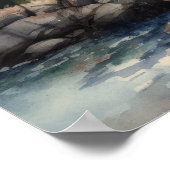 Vuurtoren Kustkunst Print Poster (Hoek)