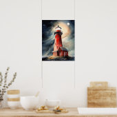 Vuurtoren Kustkunst Print Poster (Keuken)