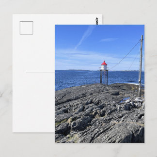 Vuurtoren Kvalen, Haugesund, Noorwegen in de zomer Briefkaart