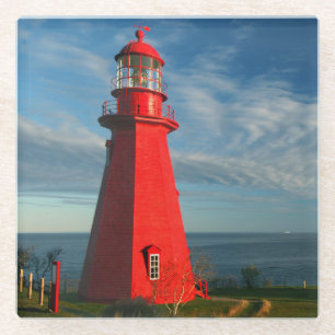 Vuurtoren La Martre   Mataan op de Gaspe Glazen Onderzetter
