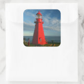 Vuurtoren La Martre | Mataan op de Gaspe Vierkante Sticker (Tas)