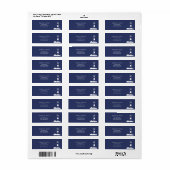 Vuurtoren Marine Blauw Bruiloft Retouradres Label (Full Sheet)