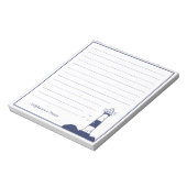 Vuurtoren Marine Blauw Notitieblok (Gedraaid)