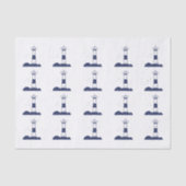 Vuurtoren Marine Blauw Tissuepapier (Voorkant)