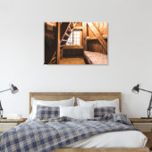 vuurtoren | Meer van Vanern Interior Zweden Canvas Afdruk (Insitu (Slaapkamer))