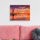 Vuurtoren met Citaat Canvas Afdruk (Insitu (Woonkamer))