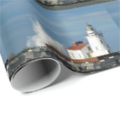 Vuurtoren met golfpapier cadeaupapier (Rol Hoek)