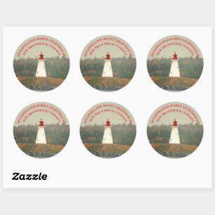 Vuurtoren met meerdere balies, NB Ronde stickers