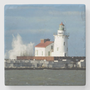 Vuurtoren met Onderzetter Wave Stone