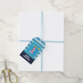 Vuurtoren met rode Waterverf Cadeaulabel (Met Touw)