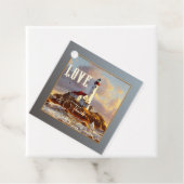 Vuurtoren Nautical Dank je bruiloft Bedankjes Labels (In situ)