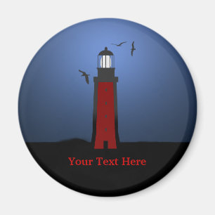 vuurtoren Nautical Round Magnet Magneet
