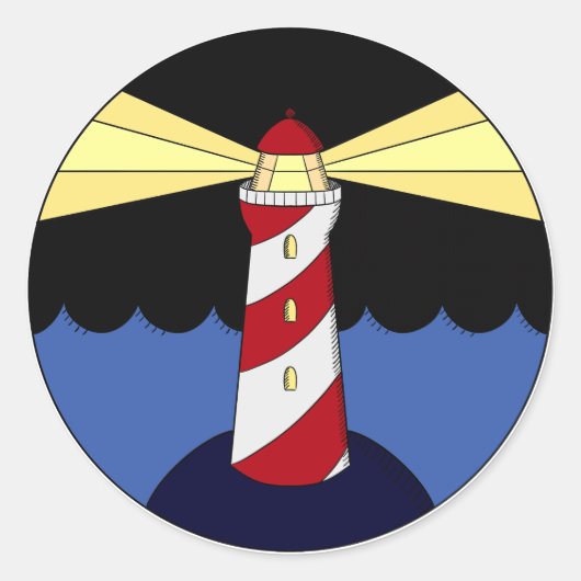 vuurtoren nauticle sticker (Voorkant)