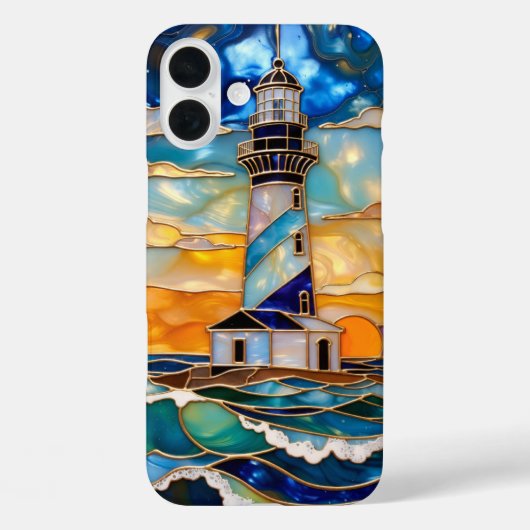 Vuurtoren Oceaan Phonehoes Kust Zonsondergang Case-Mate iPhone Case (Achterkant)
