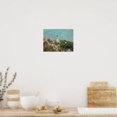 Vuurtoren onder poster (Keuken)