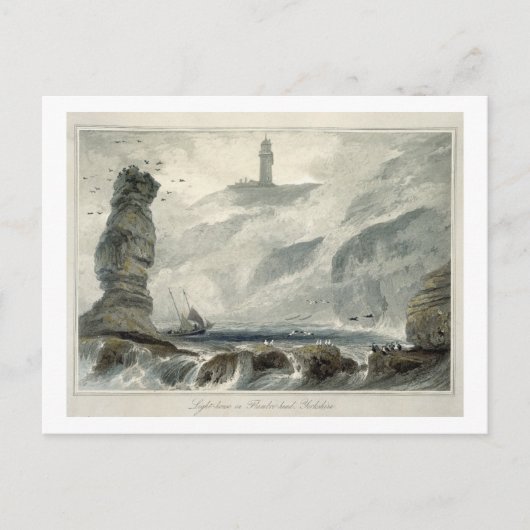 vuurtoren op Flamborough Head, uit boekdeel VI van Briefkaart (Voorkant)