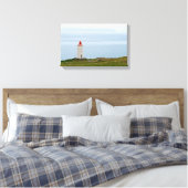 vuurtoren op het schiereiland Vatnsnes - IJsland Canvas Afdruk (Insitu (Slaapkamer))