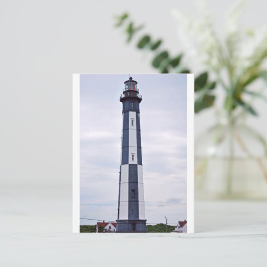 vuurtoren op het strand van virginia briefkaart (Staand voorkant)