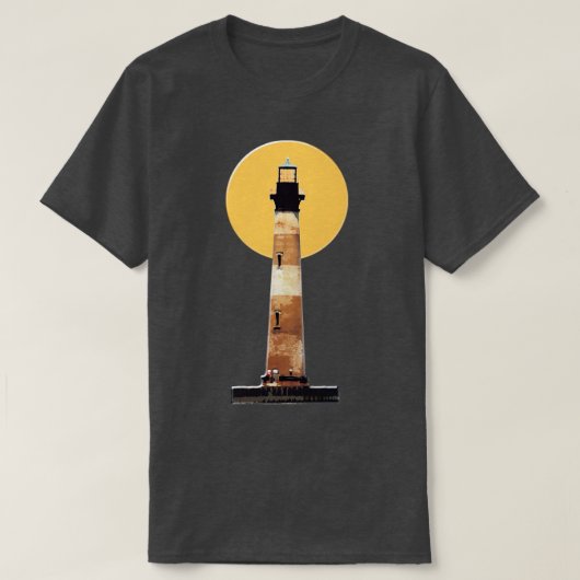 Vuurtoren op Morris Island T-shirt (Design voorkant)