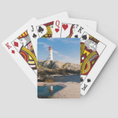 Vuurtoren op Rocks met Ocean Reflection Pokerkaarten (Achterkant)