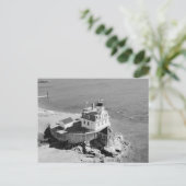 vuurtoren op roos Island Briefkaart (Staand voorkant)