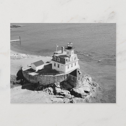 vuurtoren op roos Island Briefkaart (Voorkant)