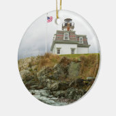 vuurtoren op roos Island Keramisch Ornament (Links)