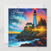 vuurtoren op zonsondergang (Voorkant)