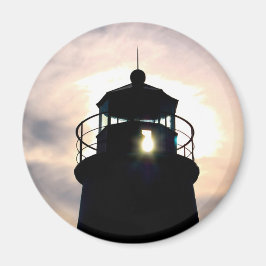 vuurtoren op zonsondergang magneet