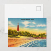  vuurtoren, Pensacola, Florida Travel Briefkaart (Voorkant / Achterkant)