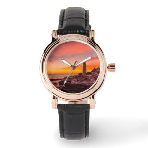 vuurtoren   Portland Head Kaap Elizabeth Maine Horloge