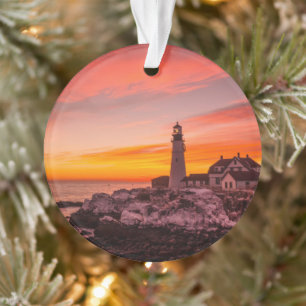 vuurtoren   Portland Head Kaap Elizabeth Maine Ornament