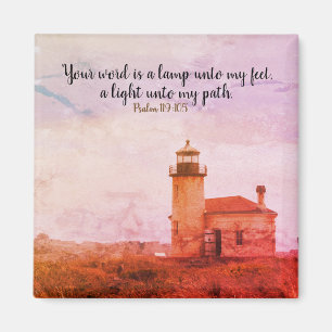 vuurtoren psalm 119:105 Magnet Magneet